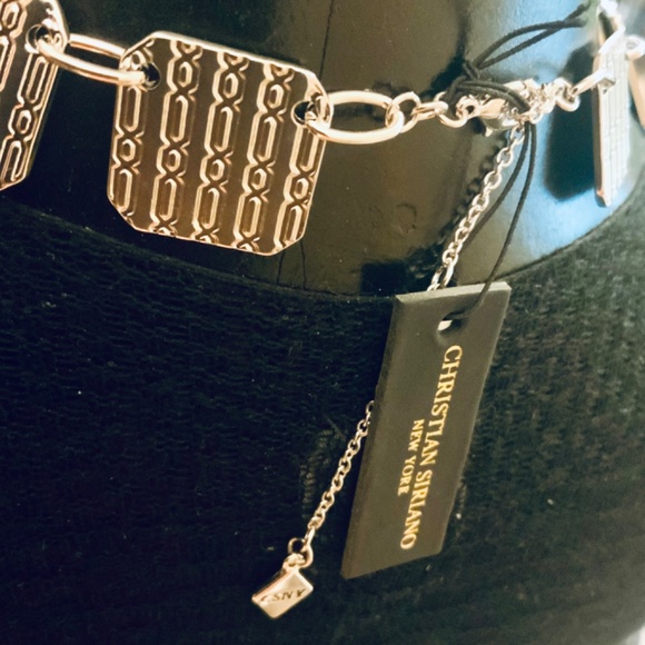 CHRISTIAN SIRIANO SIVER NECKLACE ⭐️ NWT⭐️ Stunning STATEMENT NECKLACE⭐️NEW W/TAG - Picture 5 of 11